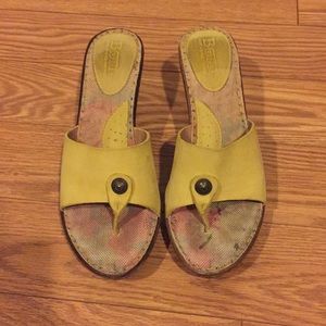 Yellow Born sandals